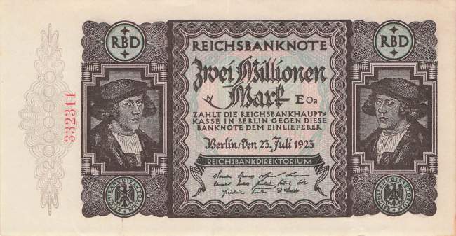 2 Millionen Mark 1923 ro.89b Oa